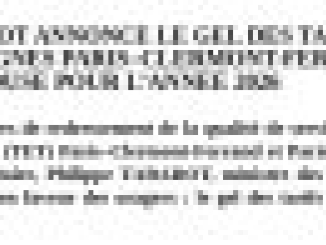 Ligne Intercités Clermont Paris : pas de grande nouvelle attendue pour la visite de Jean Castex [MAJ]